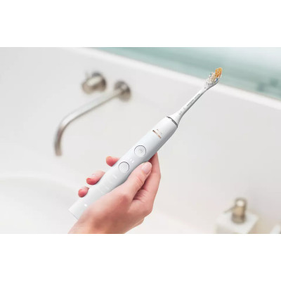 Щітка зубна електр. Philips, Sonicare DiamondClean 9000 Series, 62т. колив/хв, насадок-1, футляр, Bluetooth, білий