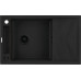 Мийка кухонна Deante Magnetic, граніт, прямокут., з крилом, 820х500х219мм, чаша - 1, накладна, чорний матовий