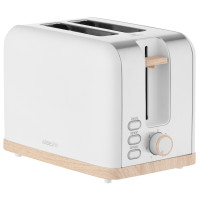 Тостер Ardesto Wood Modern, 800Вт, метал, 2 слоти, білий