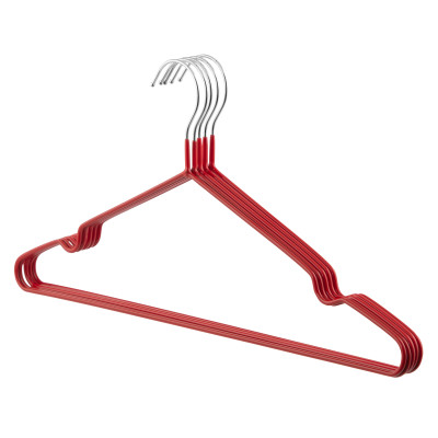 Набір вішаків ARDESTO 40.5см, 5шт, метал, ПВХ, червоний