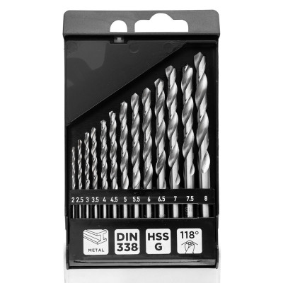 Набір свердел по металу GRAPHITE HSS HSS-G 2-8мм кейс 13шт