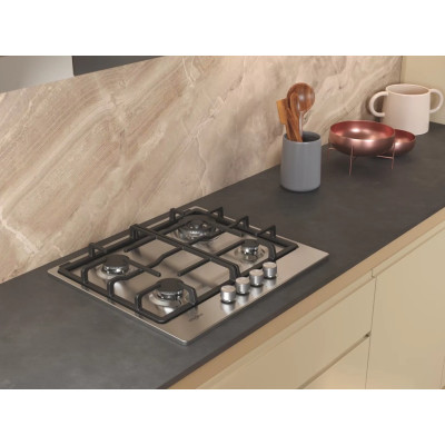 Варильна поверхня Whirlpool газова, 60см, чавун, конфорка з подвійним рядом полум'я, нерж Варильна поверхня Whirlpool газова, 60см, чавун, конфорка з подвійним рядом полум'я, нерж