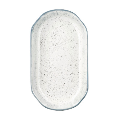 ARDESTO Блюдо Siena, 32х18см, біло-сіре, порцеляна ARDESTO Блюдо Siena, 32х18см, біло-сіре, порцеляна