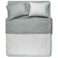 КПБ 2,0сп ARDESTO Gloria, підковдра 200х220см, простирадло 230х240см, наволочки (2) 50х70см, 100% бавовна, сатин, дрібні квіти, сірий КПБ 2,0сп ARDESTO Gloria, підковдра 200х220см, простирадло 230х240см, наволочки (2) 50х70см, 100% бавовна, сатин, дрібні квіти, сірий