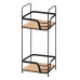 Полиця ARDESTO Minimalism 2-ярусна 16х15.5х40см, метал, бамбук, чорний