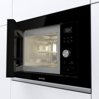 Микроволновая печь Gorenje встраиваемая, 20л, электронное управление, 800Вт, гриль, дисплей, черный