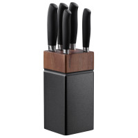 Набір ножів з блоком ARDESTO Black Mars, 6 предметів, нержавіюча сталь, дерево Набір ножів з блоком ARDESTO Black Mars, 6 предметів, нержавіюча сталь, дерево
