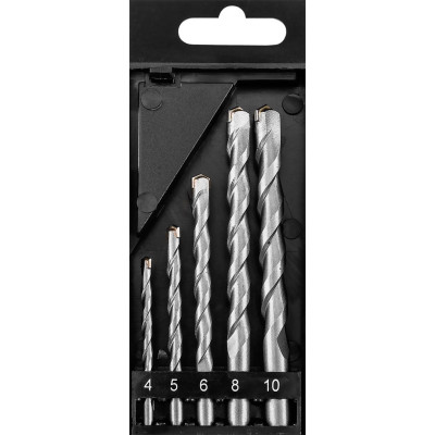 Набір свердел по бетону GRAPHITE 4-10мм, кейс, 5шт Набір свердел по бетону GRAPHITE 4-10мм, кейс, 5шт
