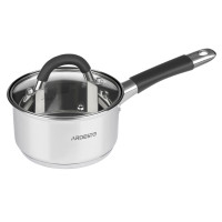 Ковш со стеклянной крышкой Ardesto Gemini Salerno, 1.6л, нержавеющая сталь, силикон [AR1918SS]