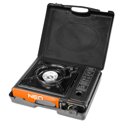 Neo Tools Плитка газова портативна, 2.1кВт, п’єзорозпал, 150г/год, кейс