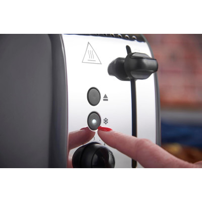 Russell Hobbs Тостер Colours Plus, 1600Вт, нержав., підігрів,разморозка, сірий