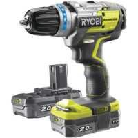 Ryobi Шуруповерт-дриль ONE+ R18PDBL-220S, 18В, ударна, безщіткова, 60Нм, 2х2.0Ач + сумка Ryobi Шуруповерт-дриль ONE+ R18PDBL-220S, 18В, ударна, безщіткова, 60Нм, 2х2.0Ач + сумка