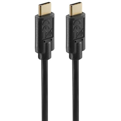 HAMA Кабель заряджання/синхронізації USB-С > USB-C, 1,5м ,чорний