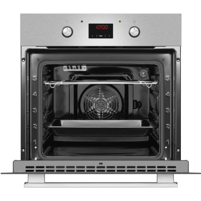 Духовка электрическая Hansa, 60см, 62л, A, гриль , эмаль легкой очистки, дисплей, нержавеющая сталь