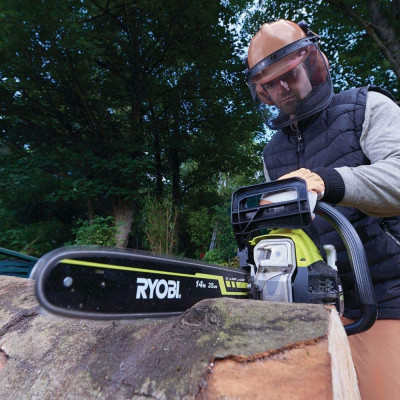 Пила ланцюгова бензинова Ryobi RCS3835T POWR ХТ 35см 1.5 кВт/2л.с. 37.2см3 антивібраційна підвіска 6.8кг (5133002386)