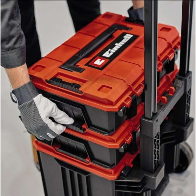 Модульна система для інструменту Einhell E-Case Tower, на коліщатках, 3 ящики модуля, 64.5х48х42.5см