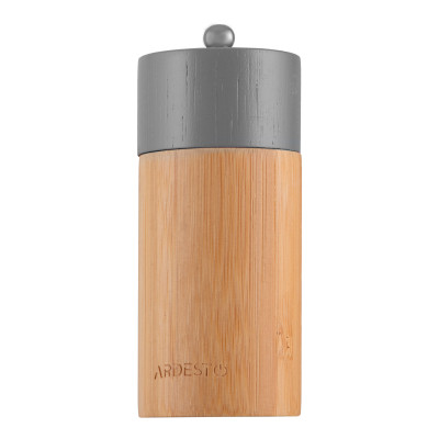 Набір млинків для солі та перцю ARDESTO Midori, 2 предмети, 35мл, бамбук, нержавіюча сталь, пластик, сірий, білий Набір млинків для солі та перцю ARDESTO Midori, 2 предмети, 35мл, бамбук, нержавіюча сталь, пластик, сірий, білий