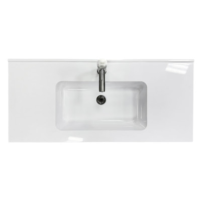 Набір для ванної кімнати, раковина, умивальник Adamant FLATE 100, штучний камінь, прямокут., з сифоном Click-Clack + змішувач Набір для ванної кімнати, раковина, умивальник Adamant FLATE 100, штучний камінь, прямокут., з сифоном Click-Clack + змішувач