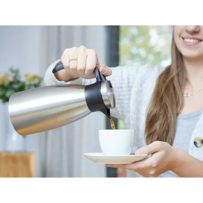 Термоглечик Tefal Soft Grip, 1.5л, нежавіюча сталь, пластик, чорний