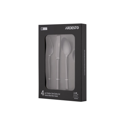 ARDESTO Набір столових приборів Black Mars Favola 4 пр., чорний, нержавіюча сталь ARDESTO Набір столових приборів Black Mars Favola 4 пр., чорний, нержавіюча сталь