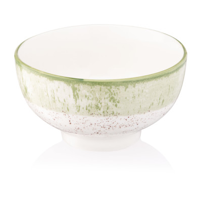 ARDESTO Салатник Siena, 11.5см, порцеляна, біло-зелений ARDESTO Салатник Siena, 11.5см, порцеляна, біло-зелений