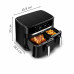 Tefal Мультипіч Dual Easy Fry XXL, 2700Вт, чаша-6.5+4.5л, сенсорне керув., 2 чаши, гриль, пластик, чорний