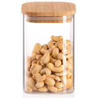 ARDESTO Банка для зберігання Fresh, квадратна, 480 мл, скло, бамбук ARDESTO Банка для зберігання Fresh, квадратна, 480 мл, скло, бамбук