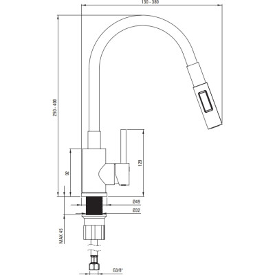 Набір для кухні Deante Corio, гранітна мийка ZRC_2103 + зміш. BOC_B740, графіт Набір для кухні Deante Corio, гранітна мийка ZRC_2103 + зміш. BOC_B740, графіт