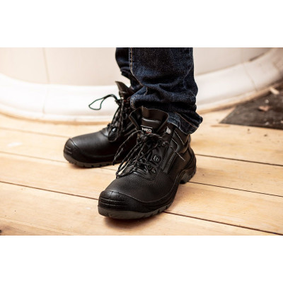 Черевики робочі Neo Tools, шкіра, ударопоглинання, O2 SRC, СЕ, р.46(30.7см), чорний