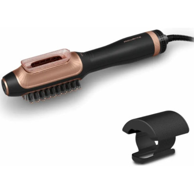 Фен-щітка Rowenta Reverso Dry&Brush 2в1, 1200Вт, 3 режими, іоніз-я, хол. обдув, насадок-2, кераміка, чорний-золотистий Фен-щітка Rowenta Reverso Dry&Brush 2в1, 1200Вт, 3 режими, іоніз-я, хол. обдув, насадок-2, кераміка, чорний-золотистий