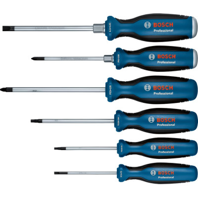 Викрутка Bosch Professional SL 3.5, 6.5мм, Т15х75мм, Т20х100мм, PH1x100мм, PZ2x125мм набір 6шт Викрутка Bosch Professional SL 3.5, 6.5мм, Т15х75мм, Т20х100мм, PH1x100мм, PZ2x125мм набір 6шт