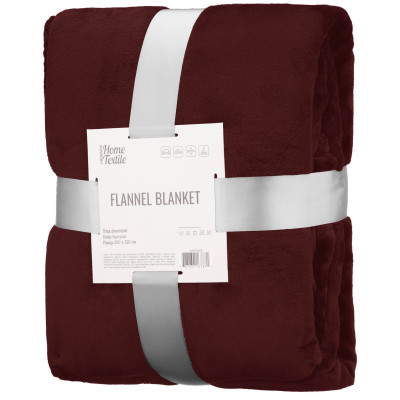 Плед ARDESTO Flannel 200х220см, 100% поліестер, бургунді Плед ARDESTO Flannel 200х220см, 100% поліестер, бургунді