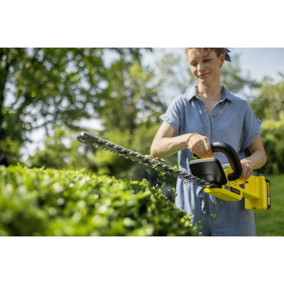 Кущоріз акумуляторний Karcher HGE 2-18 18В лезо 45см крок різу 18мм 2.34кг без АКБ та ЗП Кущоріз акумуляторний Karcher HGE 2-18 18В лезо 45см крок різу 18мм 2.34кг без АКБ та ЗП
