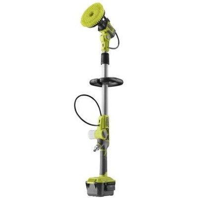 Щітка акумуляторна телескопічна Ryobi ONE+ RWTS18-0 18В диск 15см 210об/хв 1-1.4м подача води IPX7 3.4кг без АКБ та ЗП