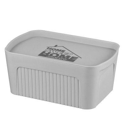 Ящик з кришкою для зберігання ARDESTO 32х21.5х14см, 6л, пластик PP, сірий