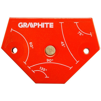 Кутник зварювальний GRAPHITE 56H904 магнітний 64x95x14мм макс.вантажопідйомність кут 45/60/75/90/135° 11.4кг
