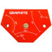 Кутник зварювальний GRAPHITE 56H904 магнітний 64x95x14мм макс.вантажопідйомність кут 45/60/75/90/135° 11.4кг