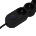 Удлинитель сетевой 2E Plus 3хТип F, 3х1мм кв, 10A, 3м, черный 2E-U03VES3MBK