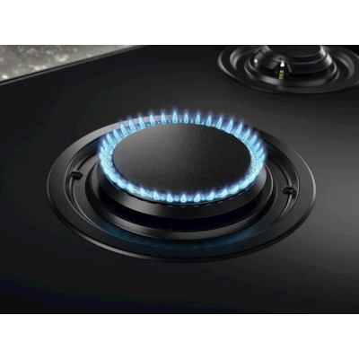 Electrolux Варильна поверхня комбінована (2 газ + 2 інд), 60см, розширена зона, чавун, чорний