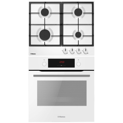 Комплект Hansa (духовка електрична + емальована газова поверхня), білий