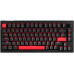 Клавіатура механічна Lemokey  X4 84Key, Keychron Brown, USB-A, QMK/VIA, EN/UKR, Red led, чорний