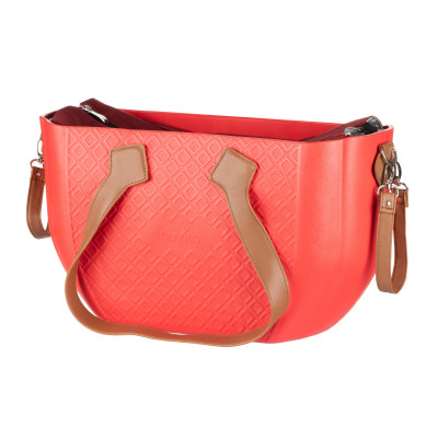 Сумка Nuvita MyMia ручки еко-шкіра, килимок, ремені для коляски, червоно-коричневий