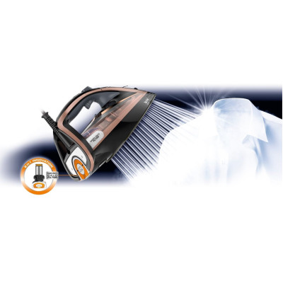 Праска Tefal Ultimate Pure, 3200Вт, 350мл, паровий удар -260гр, постійна пара - 60гр, керам. підошва, чорно-рожевий Праска Tefal Ultimate Pure, 3200Вт, 350мл, паровий удар -260гр, постійна пара - 60гр, керам. підошва, чорно-рожевий