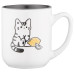 Чашка ARDESTO Cat, 380мл, кераміка, біло-сірий