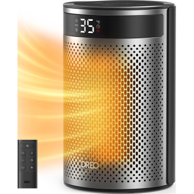 Тепловентилятор Dreo, 20м2, 1500Вт, электр. упр-ния, керамич.нагрев.элемент, пульт ДУ, серебристый