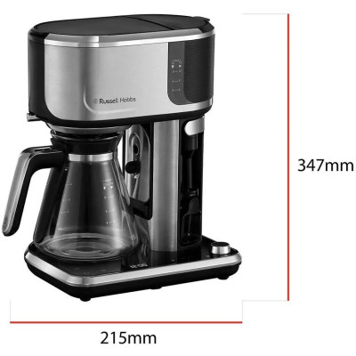 Кофеварка Russell Hobbs капельная Attentiv Coffee Bar 1.5л, молотый, LED-дисплей, чорно-металлический