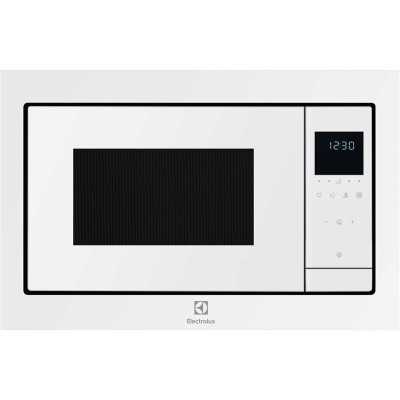 Мікрохвильова піч Electrolux вбудована, 25л, електрон. керування, 900Вт, гриль, дисплей, білий