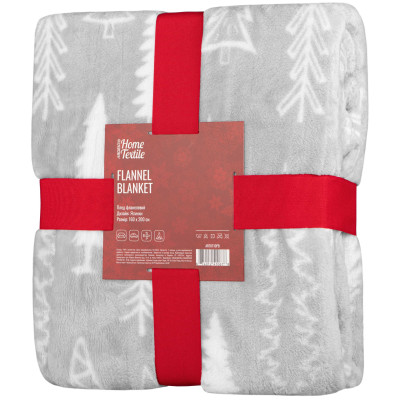 Плед ARDESTO Flannel, 160х200см, 100% поліестер, ялинки