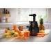 Соковитискач Tefal Juiceo шнековий 150Вт, чаша-0.8л, жмих-0.8л, насадка для цитрусових, пластик, червоно-чорний