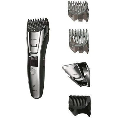 Тример Panasonic, для бороди, вусів, голови і тіла, мережа+акум., насадок-3, кейс, сталь, чорно-сріблястий